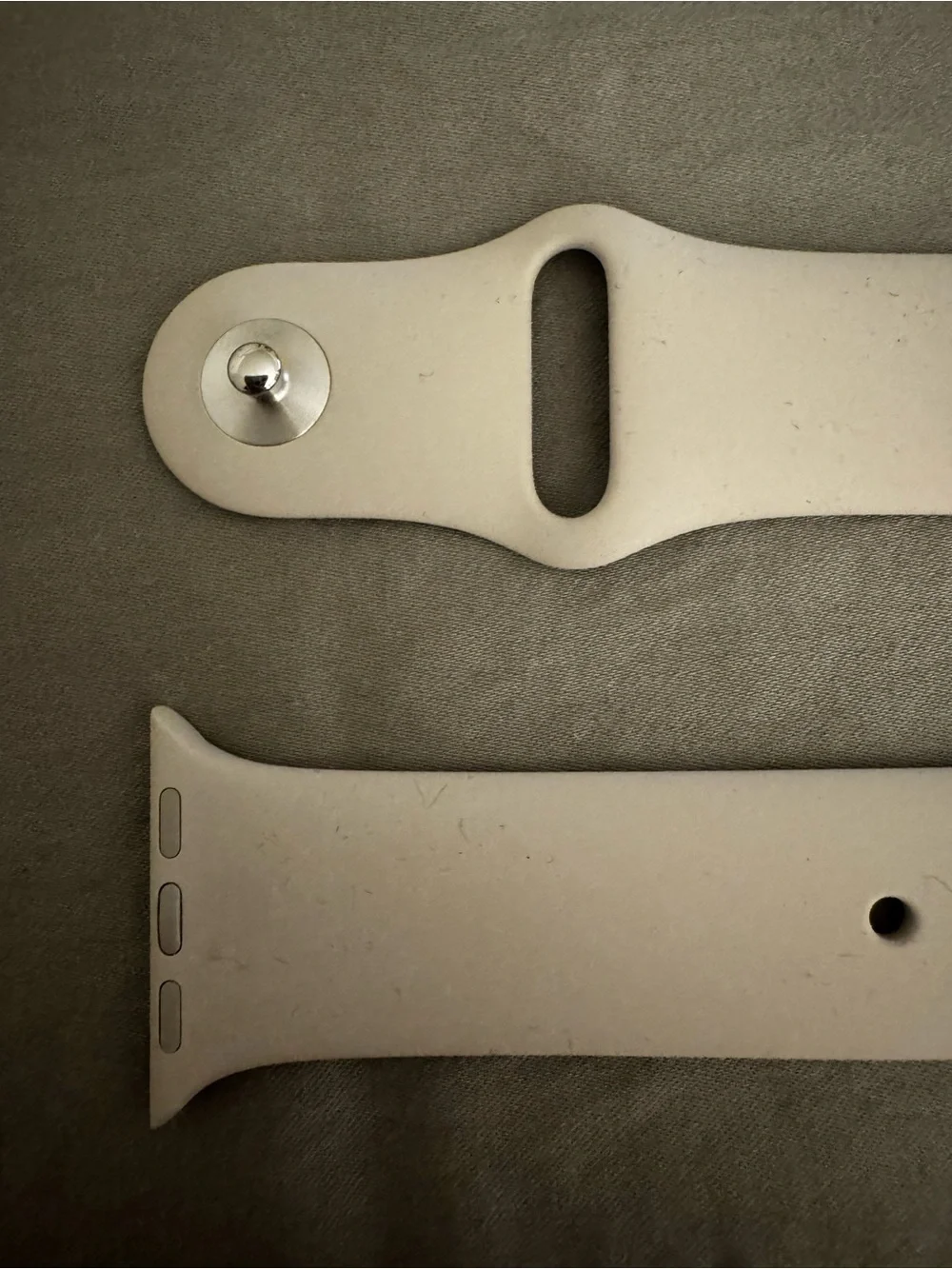 Silicone Watch Band - Light Beige Replacement Strap